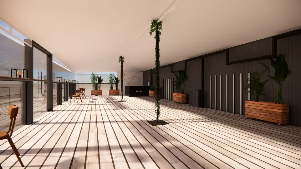 Intérieur péniche modélisation 3D